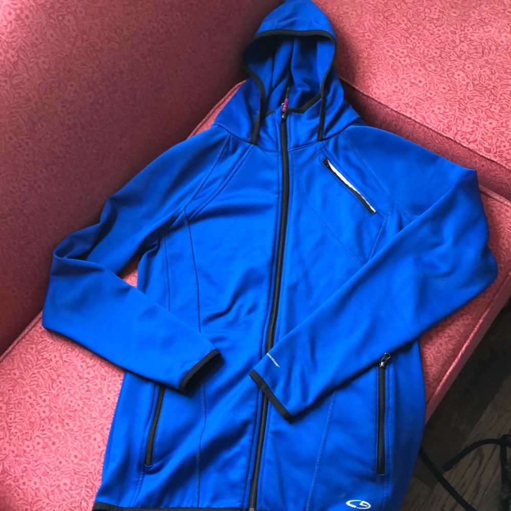 Bright navy blue thick running jacket